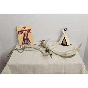 Vintage Native American Lot Antlers Art St.Labre Indian School